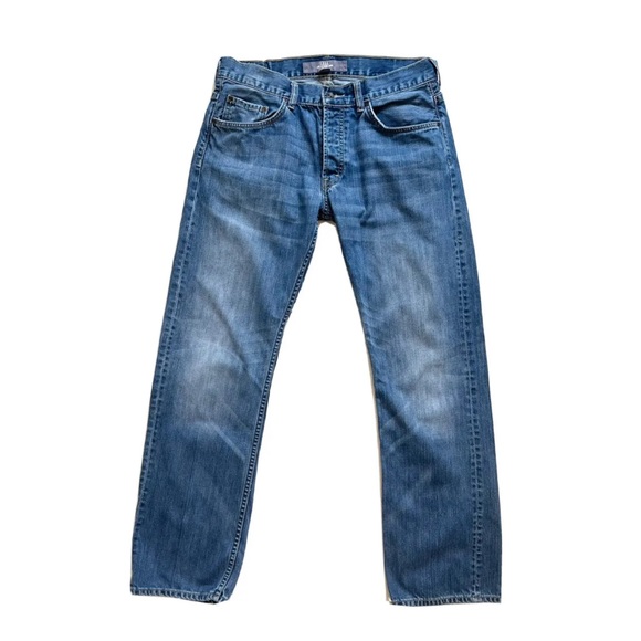 H&M Jeans Logg Hm 33x32 Jeans Button Fly Medium Wash Blue Regular